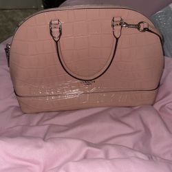 RARE Coach Croc Embossed Leather Bag 