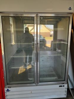 2 Doors Glass Freezer, One Glass Displayer, One Displayer Standing rack