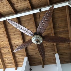56” TROPICAL CEILING FAN WITH LIGHT
