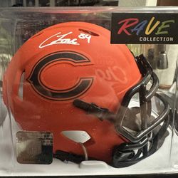 Colston Loveland Signed Chicago Bears Riddell Rave Speed Mini Helmet Beckett