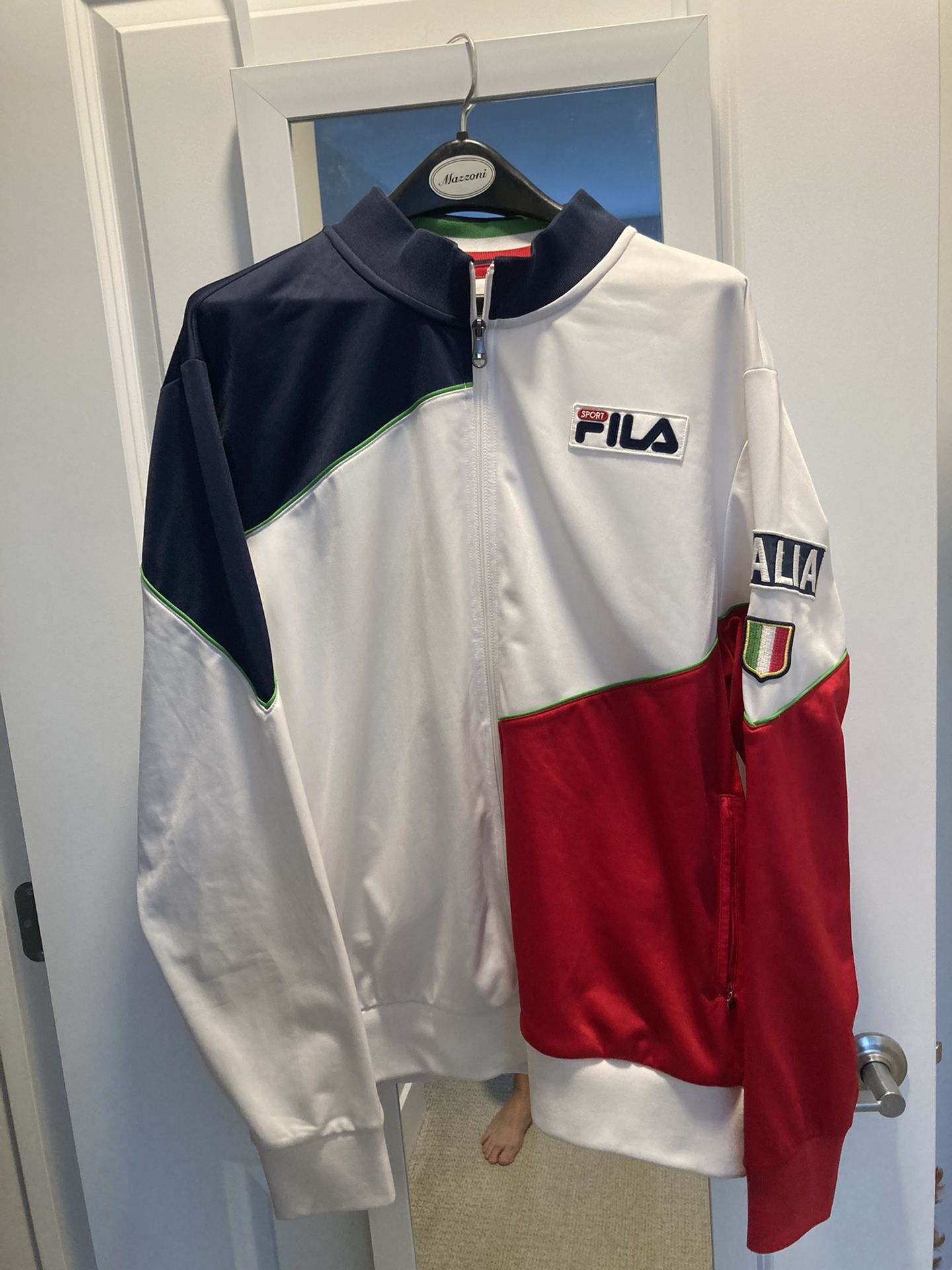 Fila Sport Italia Football Soccor Athletic Track Jacket Mens Large- used handful times