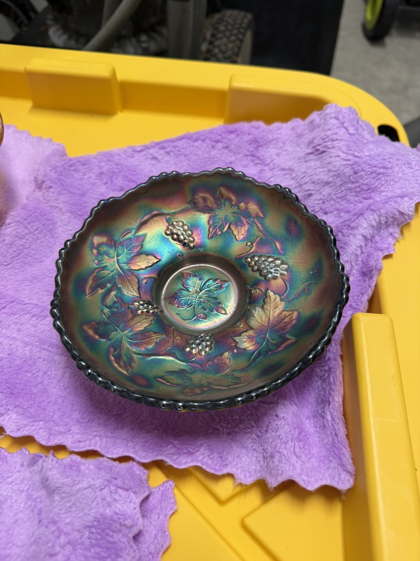 Carnival Glass Plate Antique