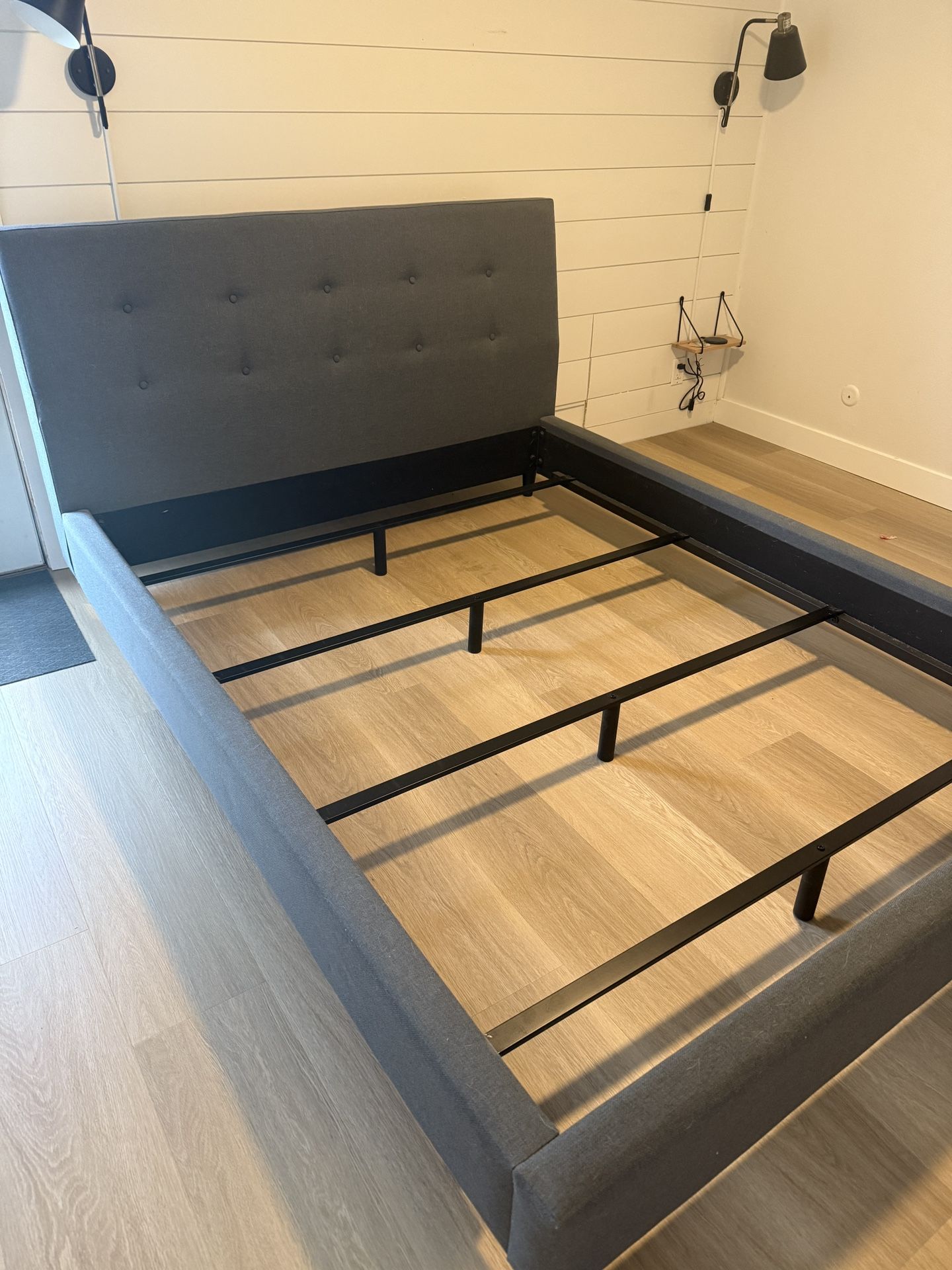 Queen sized Bed frame - Upholstered