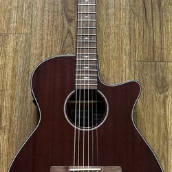 IBANEZ AEG62-NMH ACOUSTIC-ELECTRIC CONCERT GUITAR NATURAL MAHOGANY (REPAIRED)