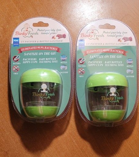 Binky Fresh Uv Pacifier & Bottle Sanitizer New Set Of 2