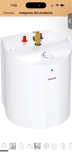 Stiebel Eltron SHC 6 Mini-Tank Calentador de agua eléctrico, 6 galones Fabricado en Alemania; se conecta a una toma de corriente de 120 V; parte trase