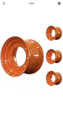 Used 4x 9.75x16.5 10.75 Inch Bolt Diameter 8-Lug Bobcat Skid Steer Wheel