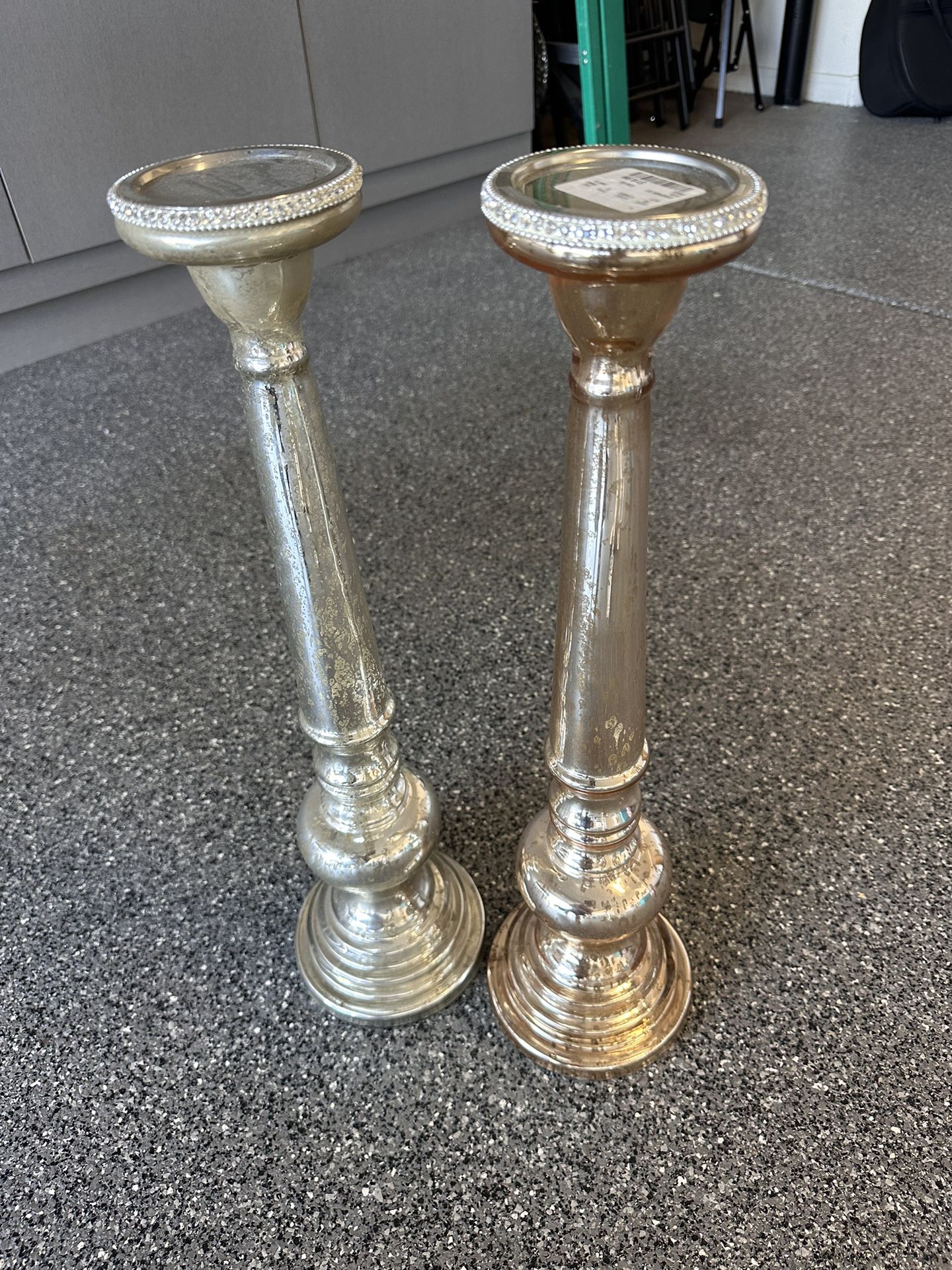 Long Candle Holders Glam Set Of Two