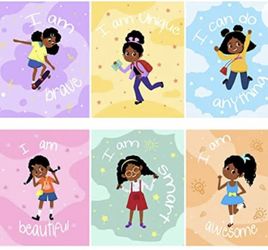 6 Little Girl Wall Art Paintings