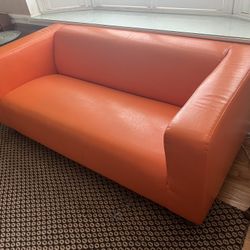 Small Faux Leather Couch For Sale