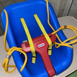 Little Tikes 2-in-1 Snug and Secure Swing, High Back Swing, Blue