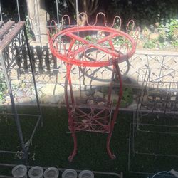 GARDEN PATIO METAL WROUGHT IRON DECOR PLANT STAND