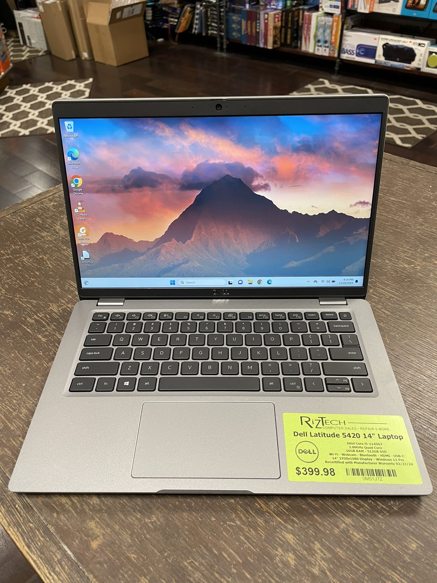Dell Latitude 5420 14" Laptop Intel Core i5-1145G7 2.60GH Quad Core 16GB RAM 512GB SSD