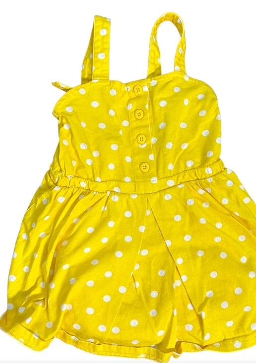 Hanna Andersson Buttercup Yellow Dress/Romper US4 Polkadot
L1015