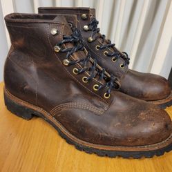 Vintage "knocking Boots"  Vibram Lug Sole boots Sz 13 / USA MADE 