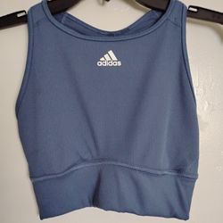 ADIDAS Blue Cross Strap Sports Bra Small