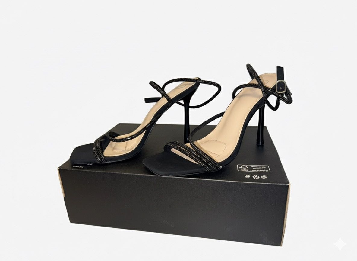 Black Heels Womens Size 10 New