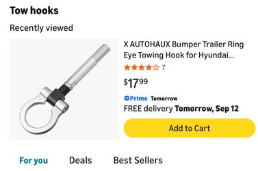 X AUTOHAUX Bumper Trailer Ring Eye Towing Hook