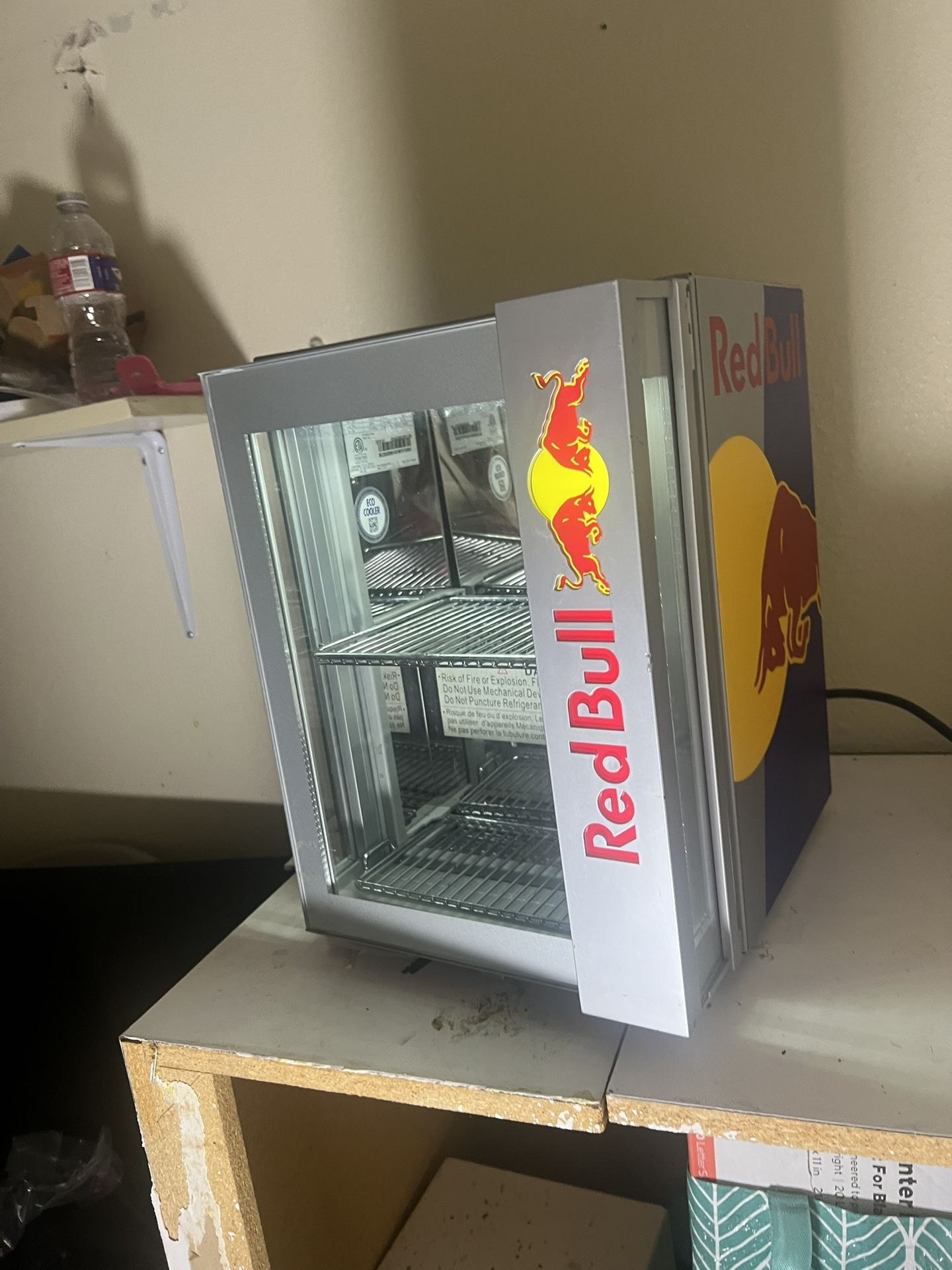 Small Red Bull refrigerator