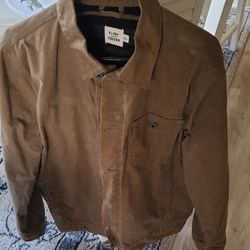 Flint and Tinder Men's Flannel-Lined Waxed Trucker Jacket Field Tan, Size L