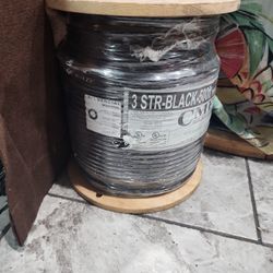 Wire # 3 Strended, Blk-500ft, THWN-2 or  THHN 