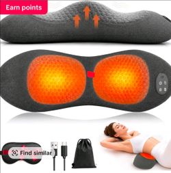 Cordless heated Back Massager Pillow