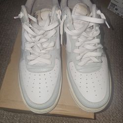 Nike Air Force 1 '07 LV8 Low Split Light Silver White Black DZ2522-001 sz 10.5