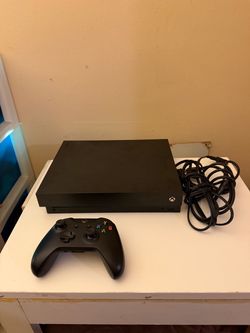 Xbox One X 1TB w/ Controller + Cables – 4K Gaming Ready