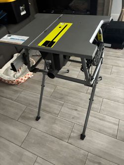 RYOBI 15 Amp 10 in. Compact Portable Corded Jobsite Table Saw with Folding Stand