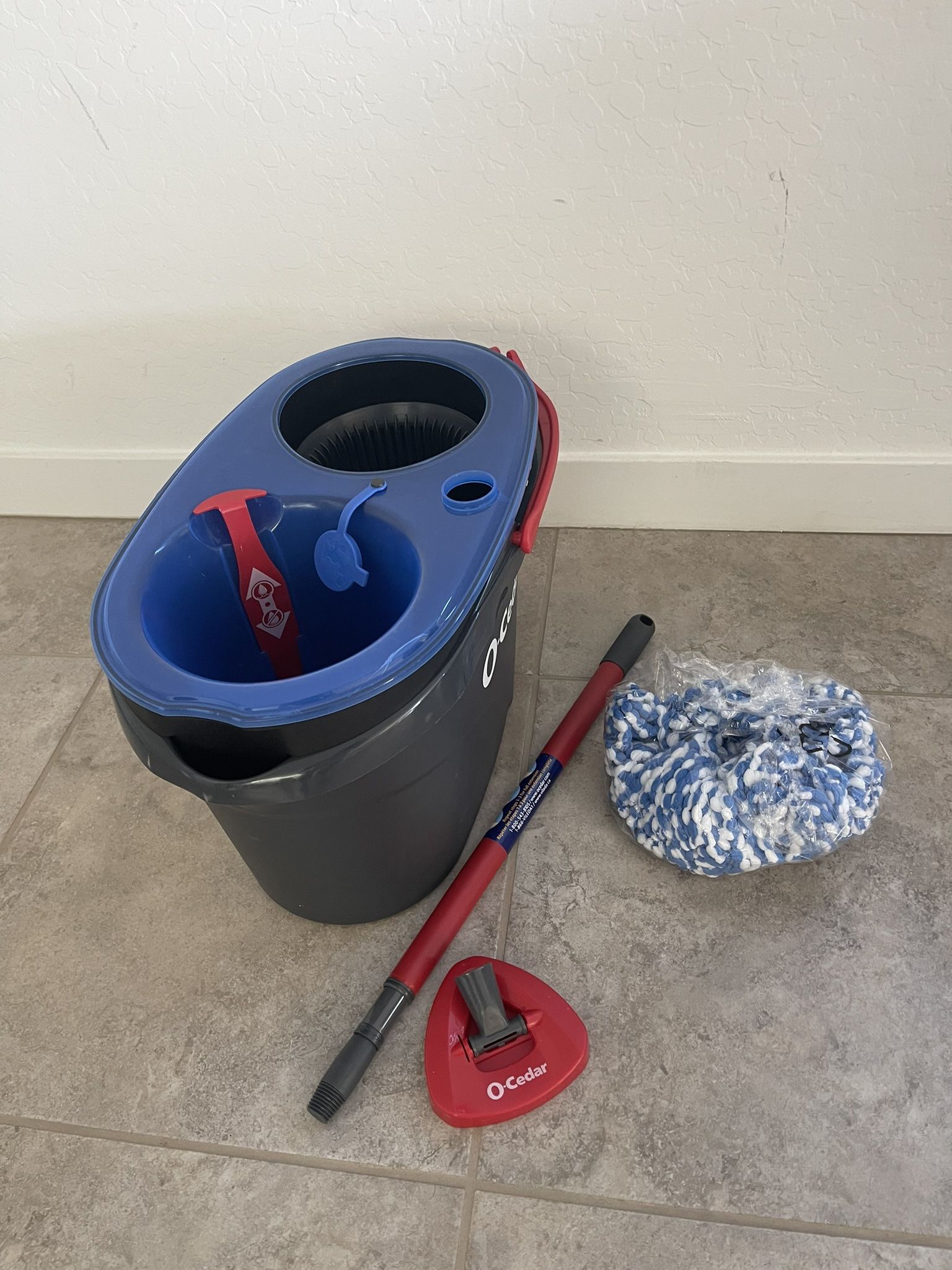O-Cedar RinseClean Spin Mop & Bucket System | Clean with Clean Water | Removes 99% of Bacteria