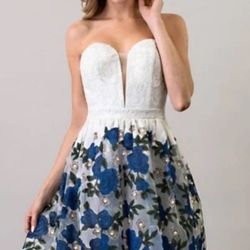 Maniju Mini Dress Floral Blue