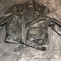Leather Motorcycle Jacket Size46
