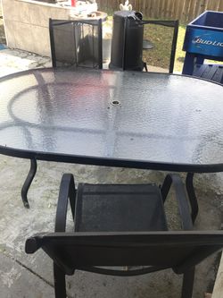 Outdoor table and 3 chairs