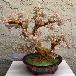 19 inch Rose Quartz Gemstone Bonsai Tree - See My Other Items 😀