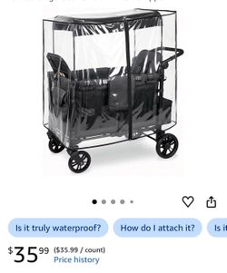 Rain Cover for WonderFold W4 Wagon Original,Elite, Luxe