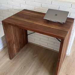 CB2 Acacia wood small desk / console