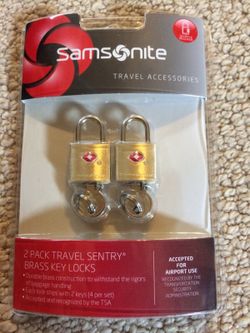 Samsonite pack of 2 Travel sentry brass key locks