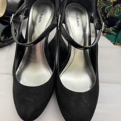 Black Platform High Heels Size 71/2 Excellent Condition 