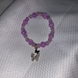 Purple Butterfly Bracelet