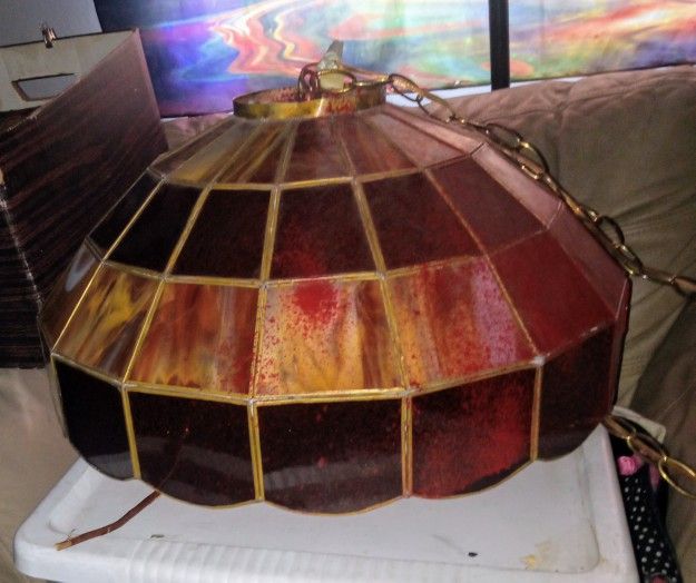 2 Vintage Tiffany Hanging Lamps - Shoot Me An Offer No Amount Offered Is Too Small To Negotiate
