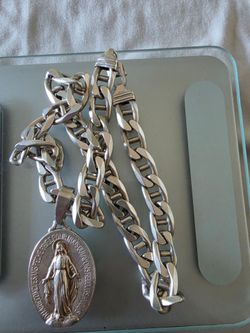 Thick solid silver 9.25 chain, heavy 162 grams