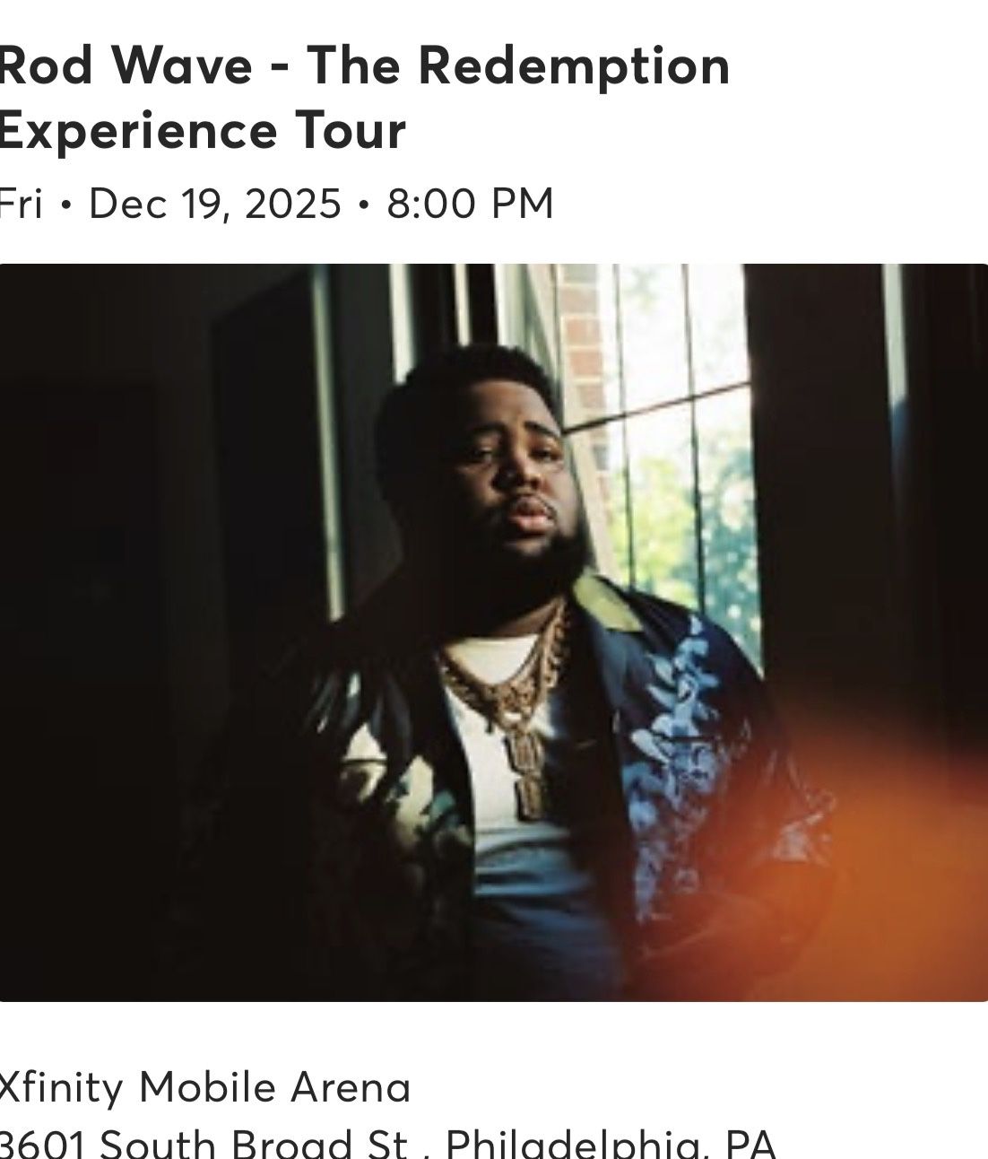 (2)ROD WAVE- Redemption Experience Tour tickets 