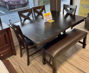 Kelly dining room with bench starting at $599
