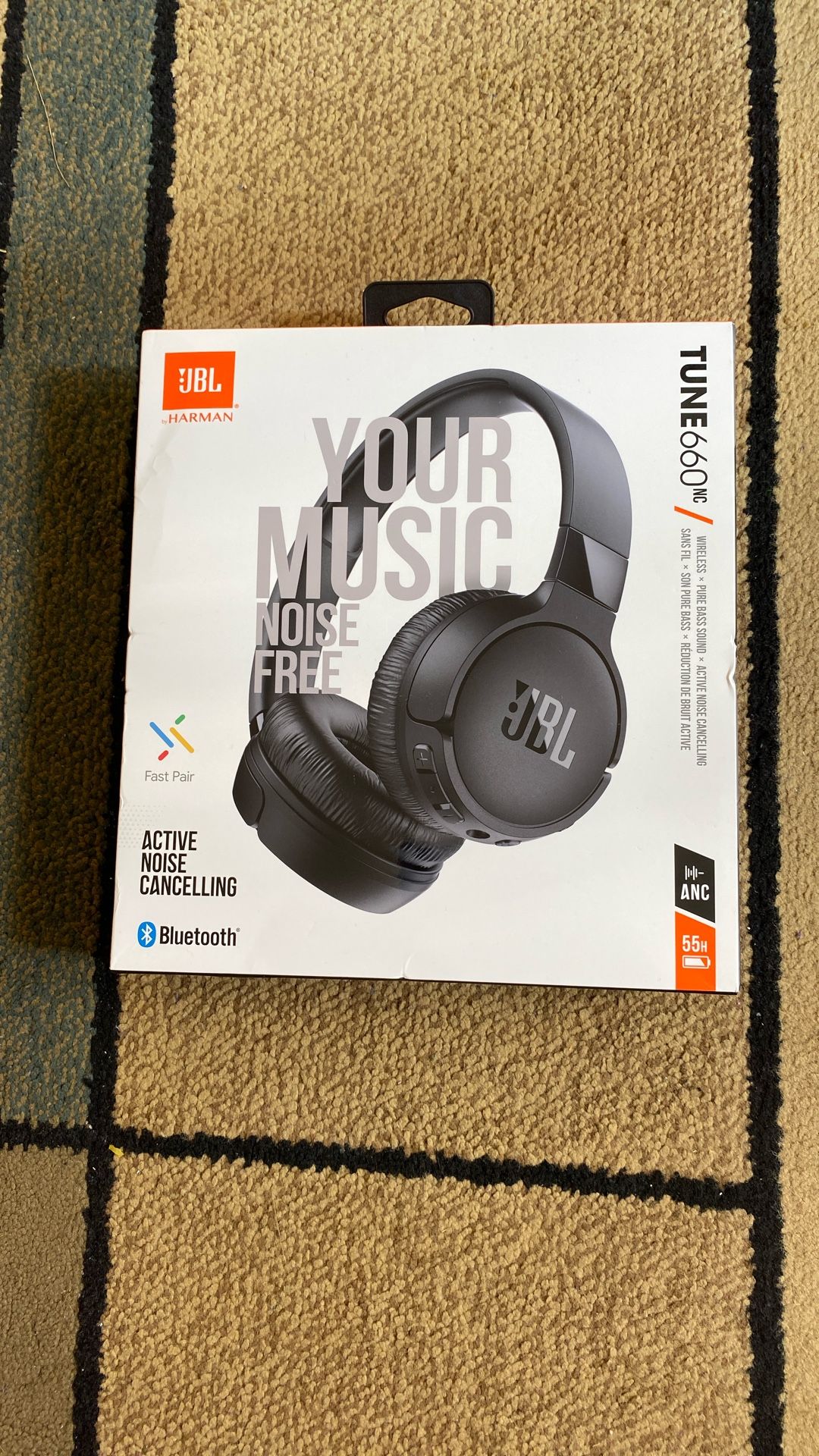 JBL Tune 660 NC Your Music Noise Free Bluetooth Wireless Pure Bass Sound Active Noise Cancellation Hands-Free Calls 55 Hours Battery Brand  🆕 