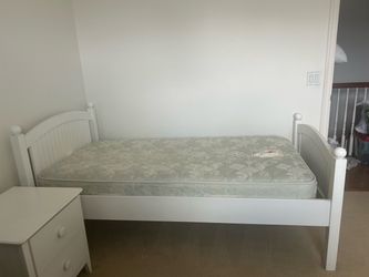 Twin Bed with Frame and Dresser