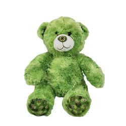 BUILD A BEAR Plush Green Lucky Shamrock Clover Teddy Bear 16" St Patrick's Day 