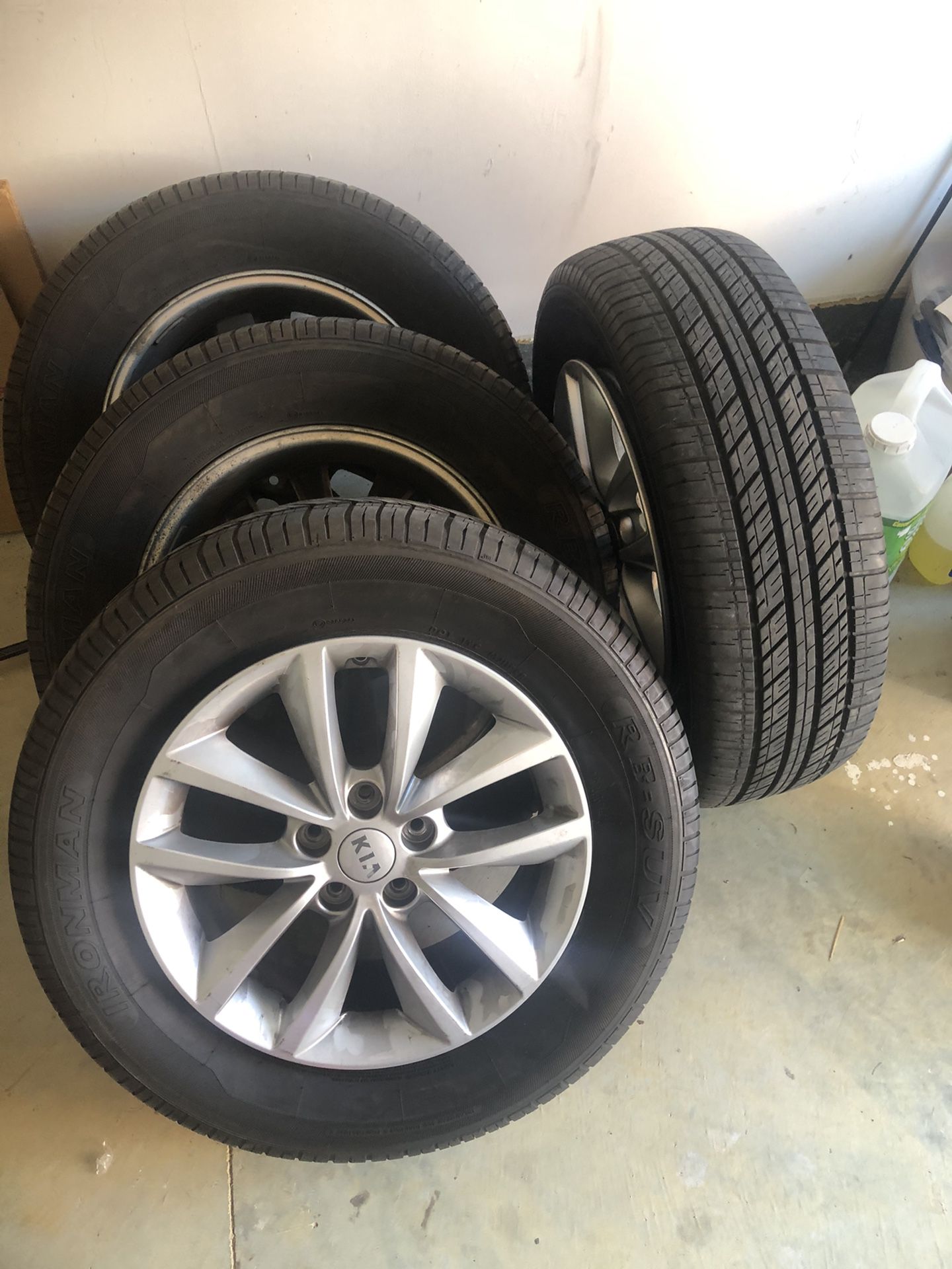 Brand new tires size 17 300 but if you want rims with it 800 235/65/r17