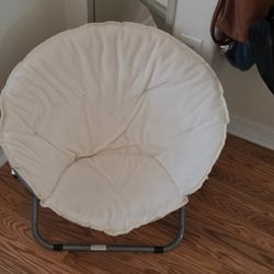 Foldable Papasan Chair White 