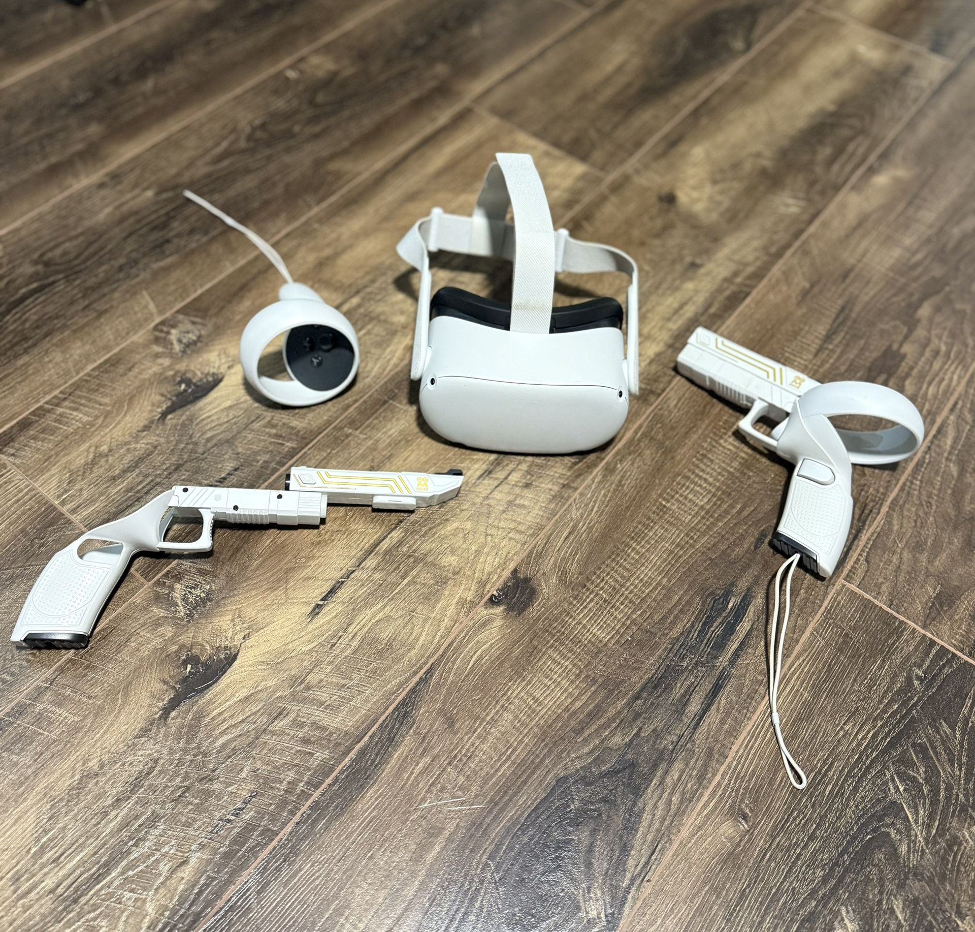 Meta Quest 2-Oculus W/ Attachments For Controllers For Real Feel.  Used One Time 