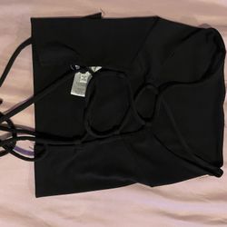 Woman’s XS Black Top Back Strapless 